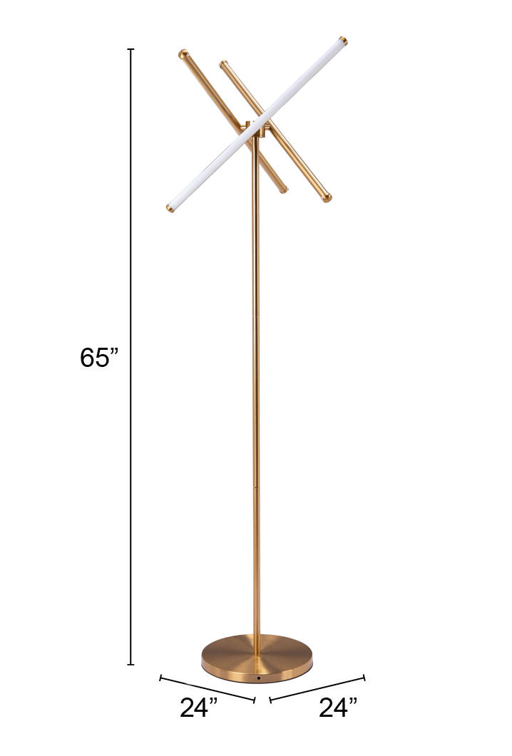 Garza Floor Lamp Brass