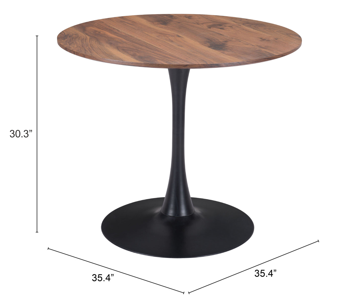 Opus Dining Table Brown & Black