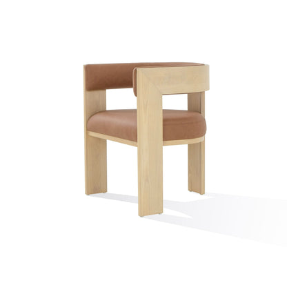Nova Domus Osaka - Modern Natural Ash + Rust Fabric Dining Chair