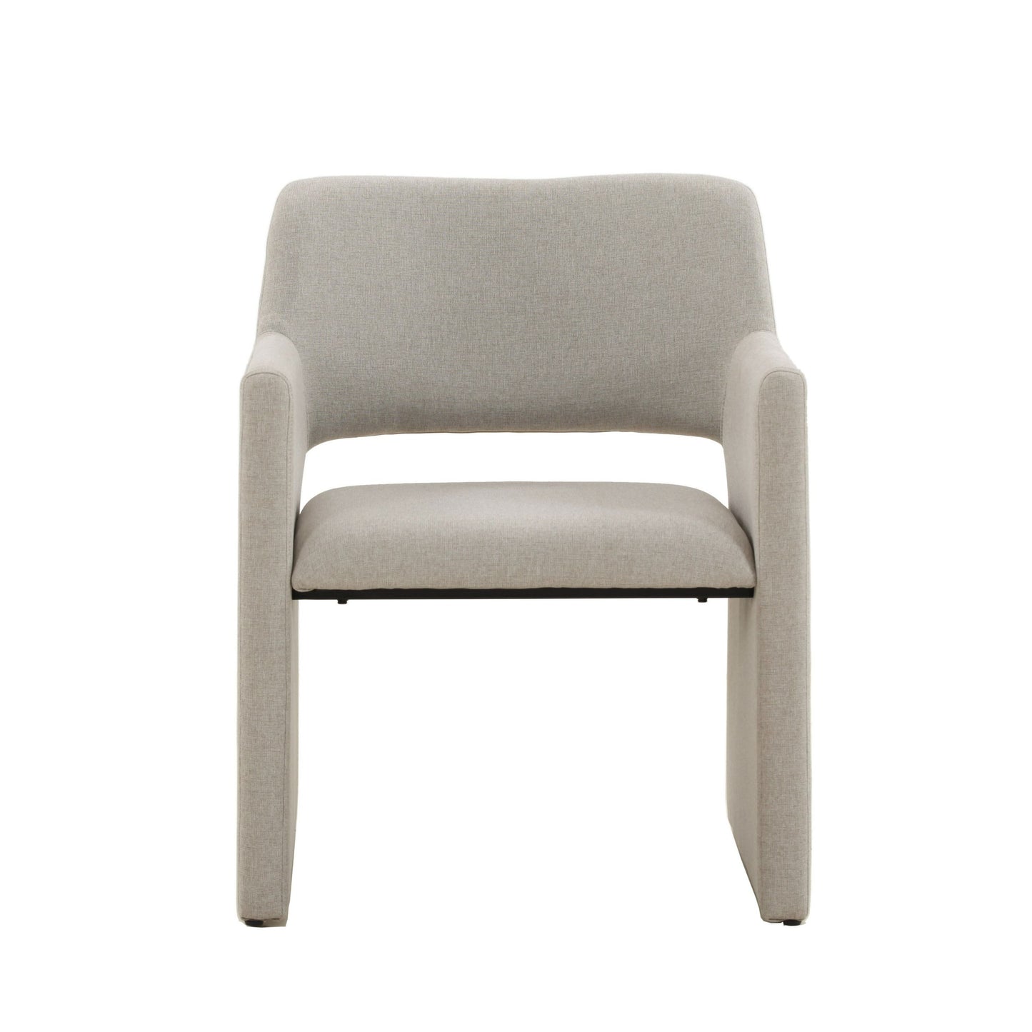 Modrest Lasara - Modern Beige Fabric Dining Chair