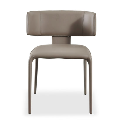 Modrest Odessa Modern Grey Vegan Leather Dining Chair for a Sleek and Eco-Friendly Dining Experience