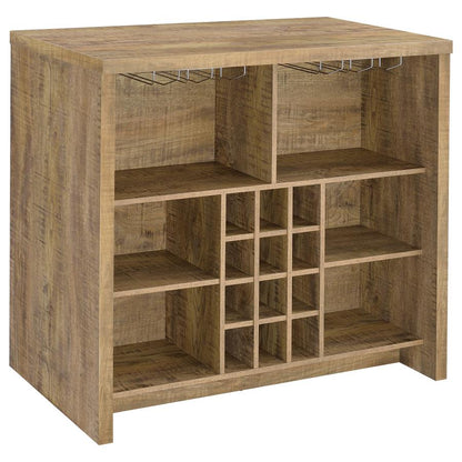 Topanga Engineered Wood Freestanding Home Bar in Mango – Stylish & Functional Bar Cabinet