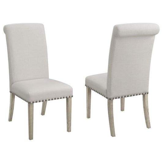 Taylor Beige Upholstered Parson Dining Chair (Set of 2)