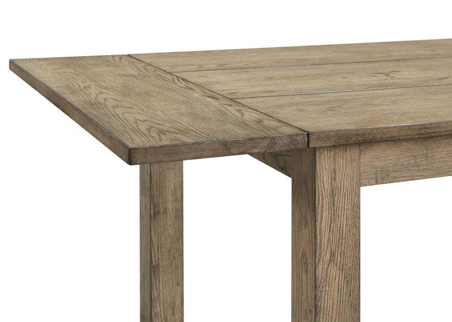Cardova 6-Piece Extension Dining Table Set in Vineyard Oak - Solid Wood Dining Room Furniture