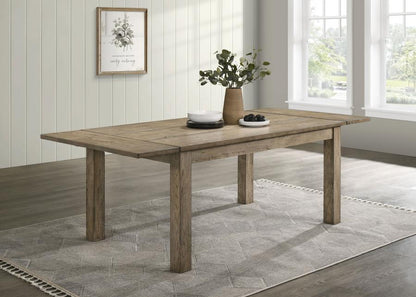 Cardova 87-Inch Solid Wood Extension Dining Table in Vineyard Oak - Spacious Family Table