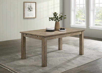 Cardova 87-Inch Solid Wood Extension Dining Table in Vineyard Oak - Spacious Family Table