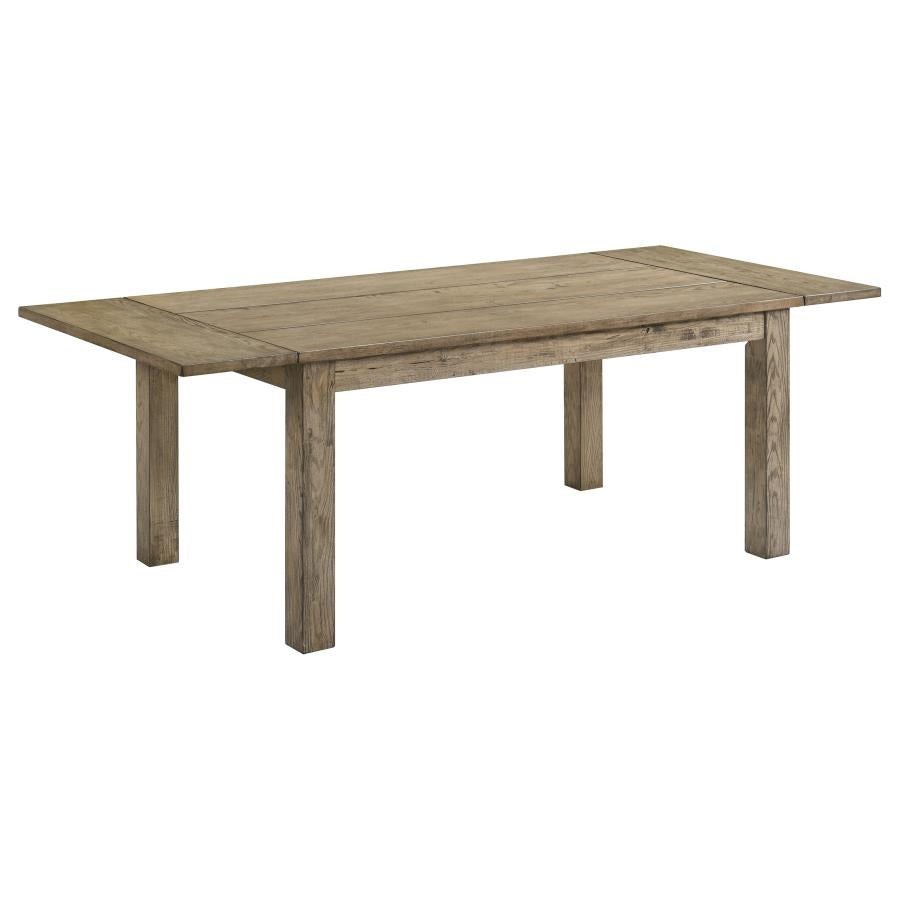 Cardova 87-Inch Solid Wood Extension Dining Table in Vineyard Oak - Spacious Family Table