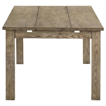 Cardova 87-Inch Solid Wood Extension Dining Table in Vineyard Oak - Spacious Family Table