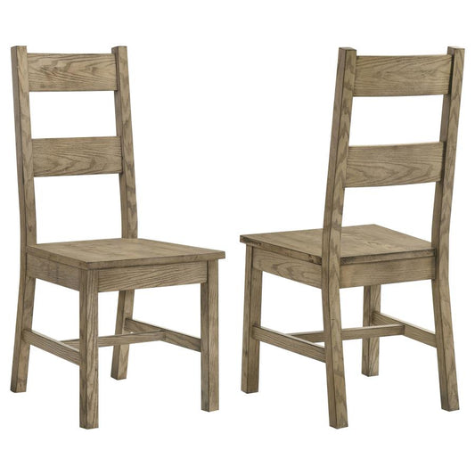 Cardova Vineyard Oak Solid Wood Dining Side Chairs (Set of 2) - Sturdy & Stylish Seating