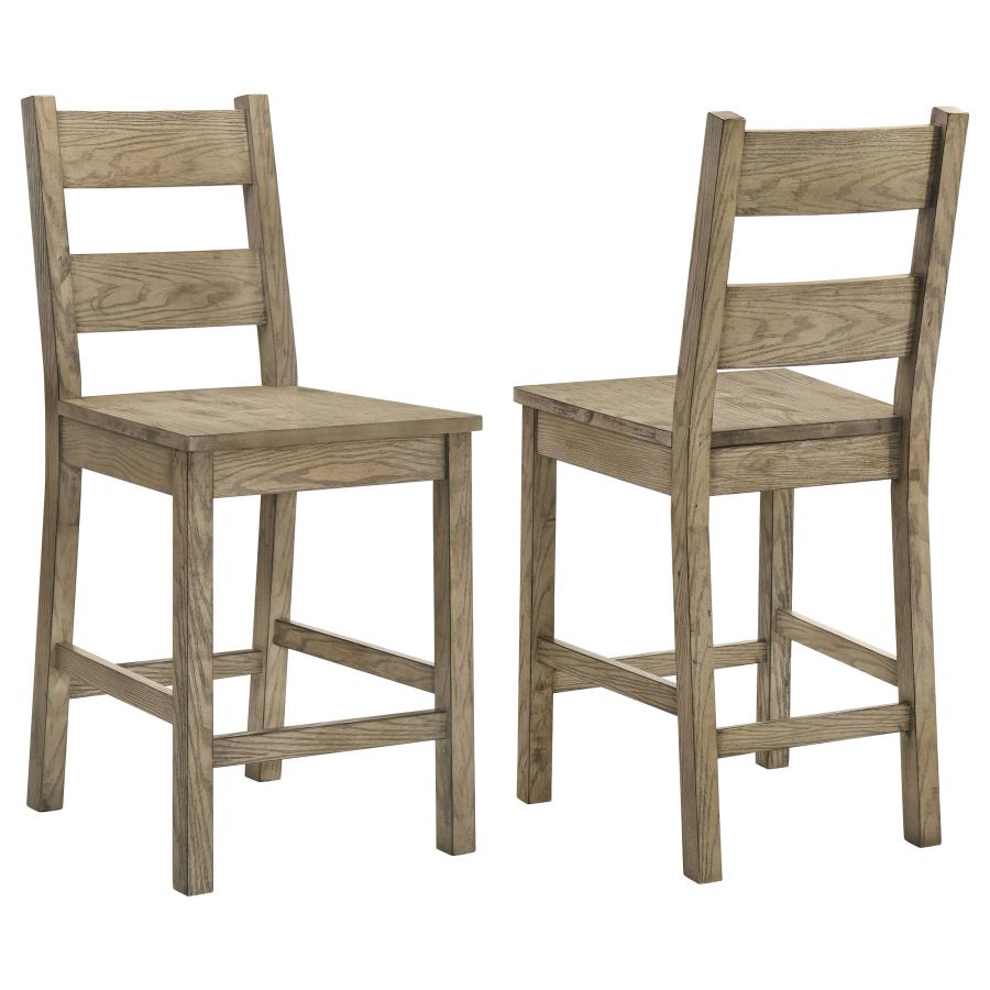 Cardova Vineyard Oak Counter Height Dining Chairs (Set of 2) - Stylish & Comfortable Seating