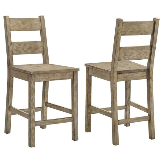 Cardova Vineyard Oak Counter Height Dining Chairs (Set of 2) - Stylish & Comfortable Seating