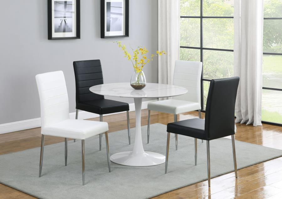 Arkell 40-Inch Round Pedestal Dining Table White