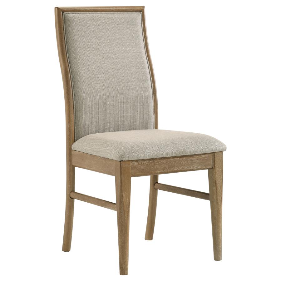 Adina 7 Piece Distressed Light Brown Extension Dining Set