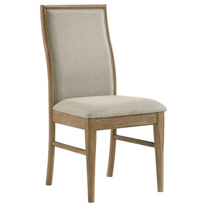 Adina 7 Piece Distressed Light Brown Extension Dining Set
