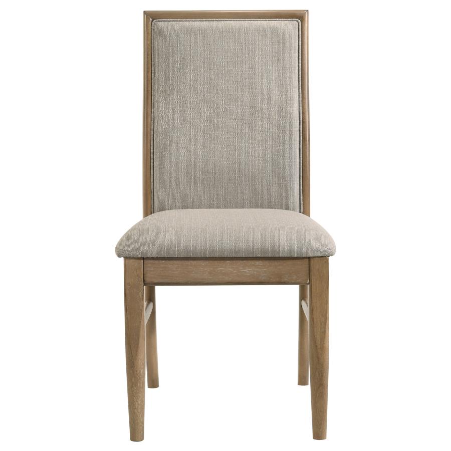Adina 7 Piece Distressed Light Brown Extension Dining Set