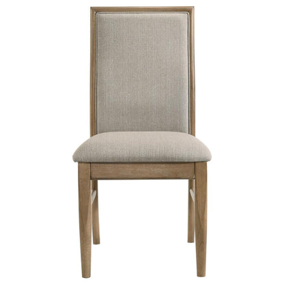 Adina 7 Piece Distressed Light Brown Extension Dining Set