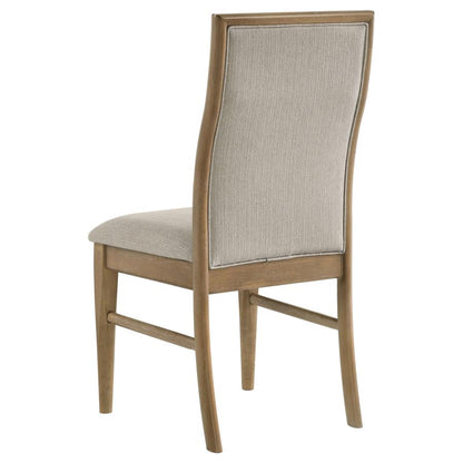 Adina 7 Piece Distressed Light Brown Extension Dining Set