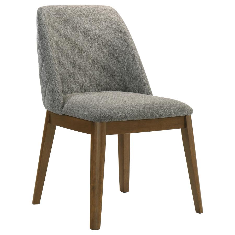 Franklin 5‑Piece 50‑Inch Round Dining Table Set Grey and Dark Oak