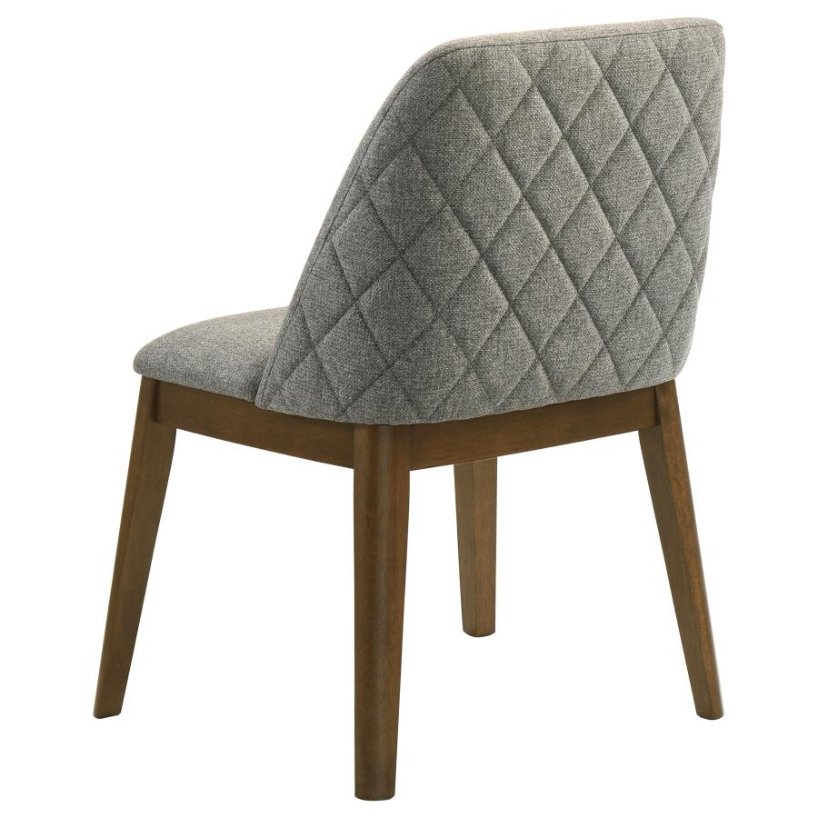 Franklin 5‑Piece 50‑Inch Round Dining Table Set Grey and Dark Oak