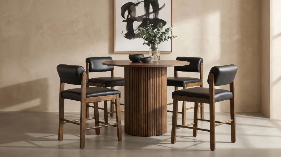 Hamlyn Walnut 43‑Inch Round Counter Height Dining Table