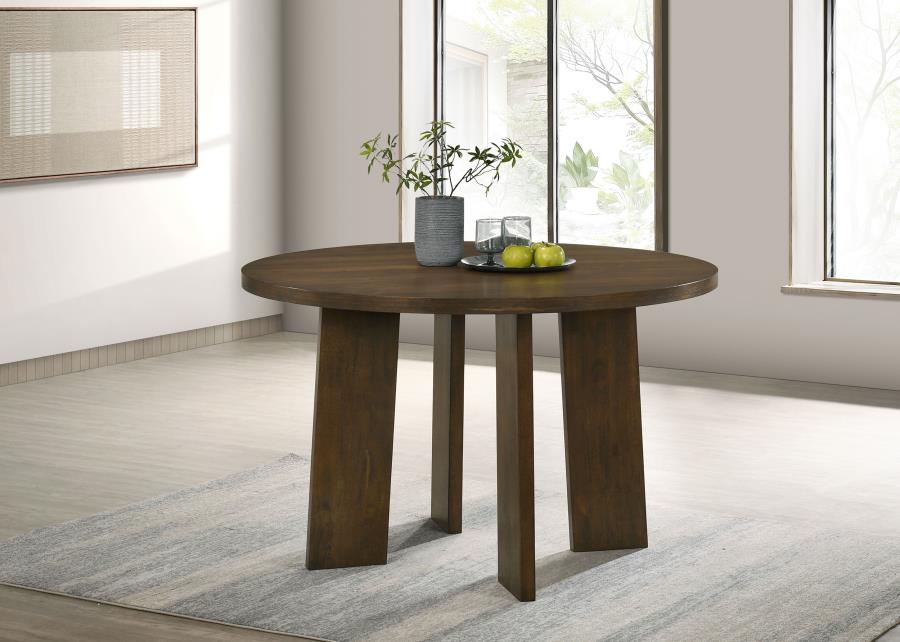 Strouse Walnut 47‑Inch Round Dining Table