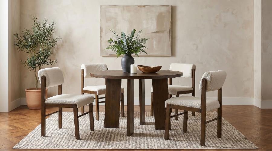 Strouse Walnut 47‑Inch Round Dining Table