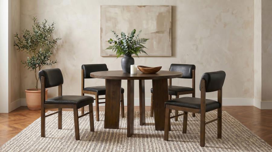 Strouse Walnut 47‑Inch Round Dining Table