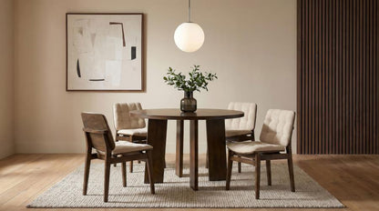 Strouse Walnut 47‑Inch Round Dining Table