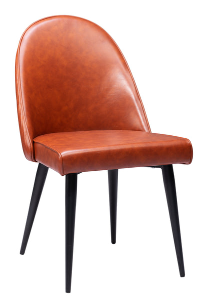 Silloth Armless Dining Chair Set of 2 - Brown Modern Chairs for Cozy Dining Spaces