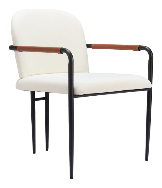Sibu Dining Chair Set of 2 - Cream Elegant and Comfortable Upholstered Chairs for Stylish Dining Rooms