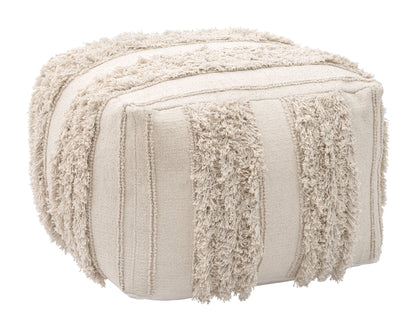 Peru Ottoman - Beige Elegant and Comfortable Ottoman for Modern Living Rooms and Spaces