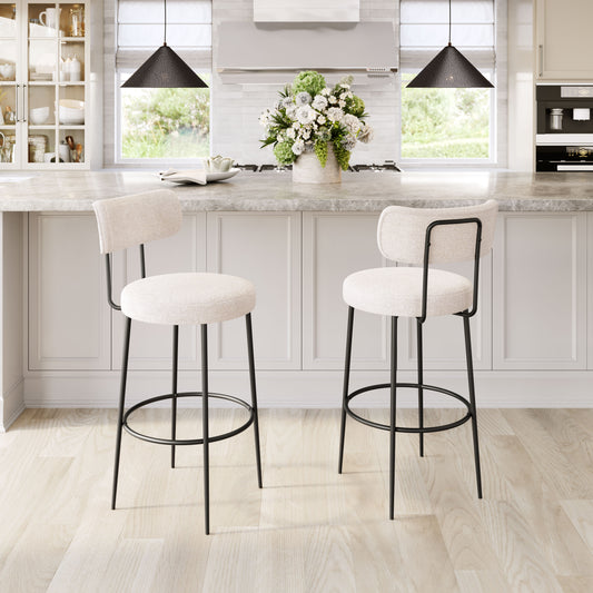 Blanca Barstool (Set of 2) Ivory