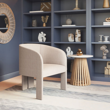 Hull Accent Chair - Beige Stylish Upholstered Chair for Cozy and Contemporary Spaces