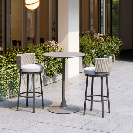 Midnight Wave Barstool White - Sleek & Modern Barstool with a Crisp White Finish and Unique Wave Design