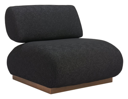Barsa Accent Chair - Black Sleek and Modern Upholstered Chair for Contemporary Living Spaces