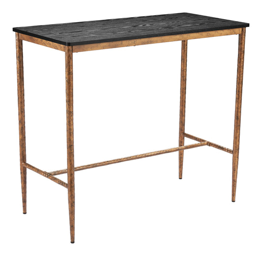 Nida Bar Table - Black & Bronze Sleek and Stylish Bar Table for Modern Home Bars and Dining Spaces