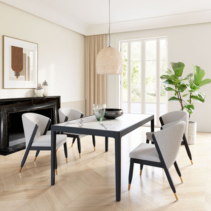 Tokai Dining Table - White Modern and Sleek Dining Table for Contemporary Dining Rooms