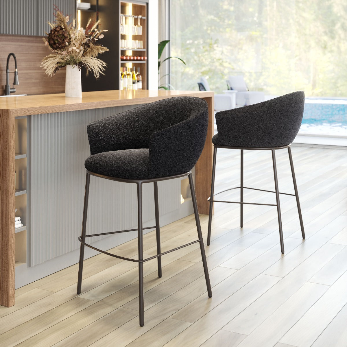 Essen Barstool Black & Bronze