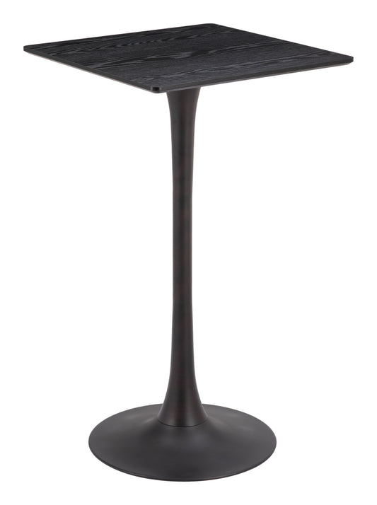 Valleta Bar Table - Black Sleek and Modern Bar Table for Contemporary Home Bars and Dining Spaces