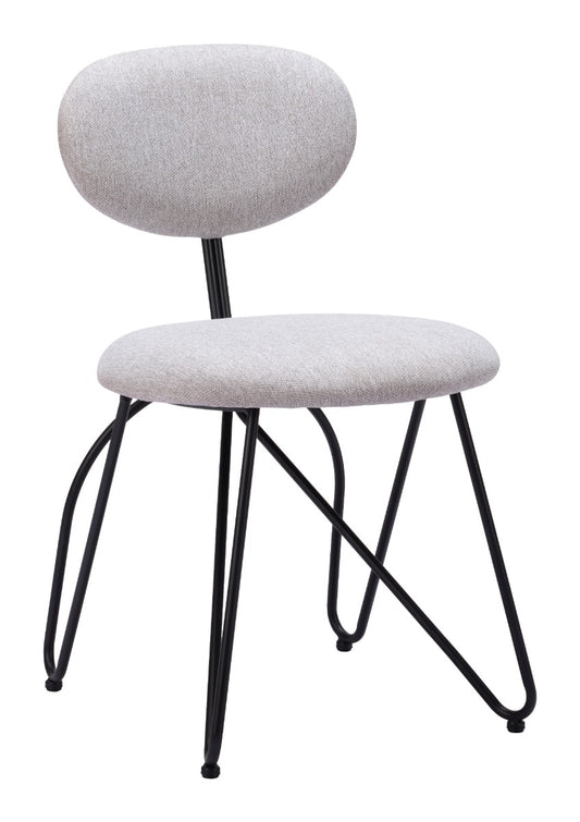 Novi Dining Chair Set of 2 - Dove Gray Modern Upholstered Chairs for Stylish Dining Spaces