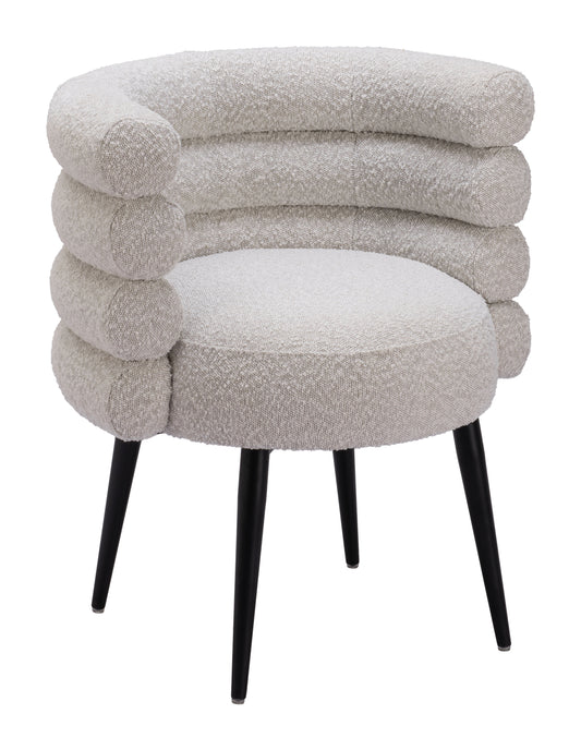 Grena Dining Chair - Misty Gray Elegant and Comfortable Upholstered Chair for Stylish Dining Rooms