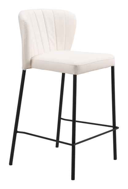 Linz Counter Stool Set of 2 - Elegant Cream Design for Modern Kitchens and Dining Areas