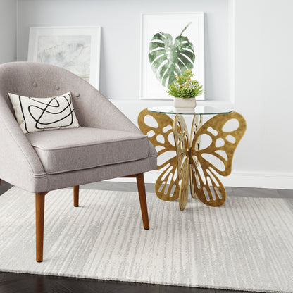 Motyl Accent Table Gold – Luxurious and Elegant Gold Accent Table for Living Room or Bedroom Decor