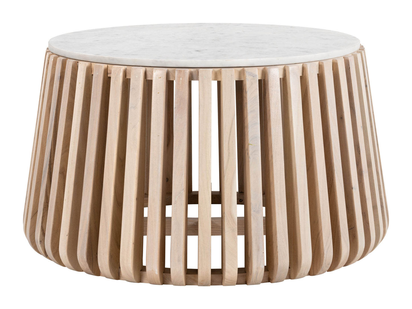 Cyprus Coffee Table - White & Natural Sleek and Elegant Coffee Table for Contemporary Living Rooms