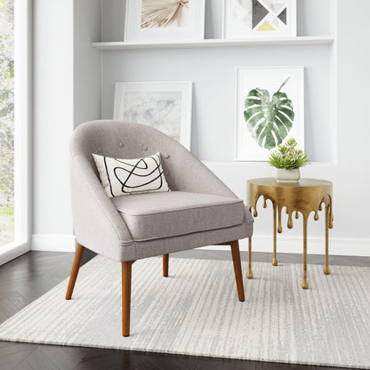 Carter Accent Chair - Gray Modern and Comfortable Upholstered Chair for Stylish Living Rooms