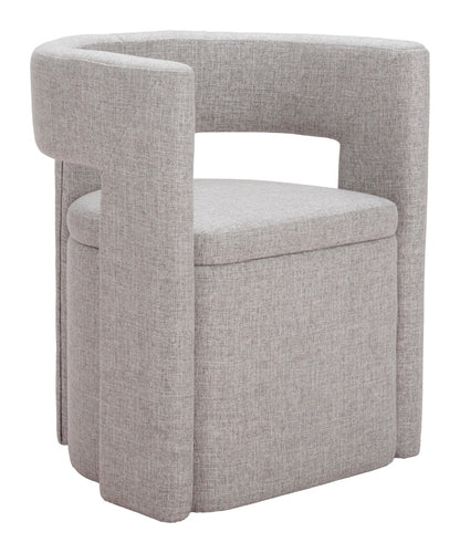 Papua Dining Chair - Gray Stylish and Comfortable Upholstered Chair for Modern Dining Rooms