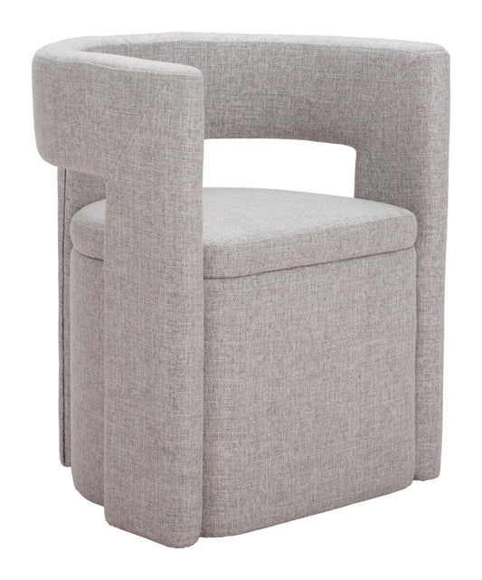 Papua Dining Chair - Gray Stylish and Comfortable Upholstered Chair for Modern Dining Rooms
