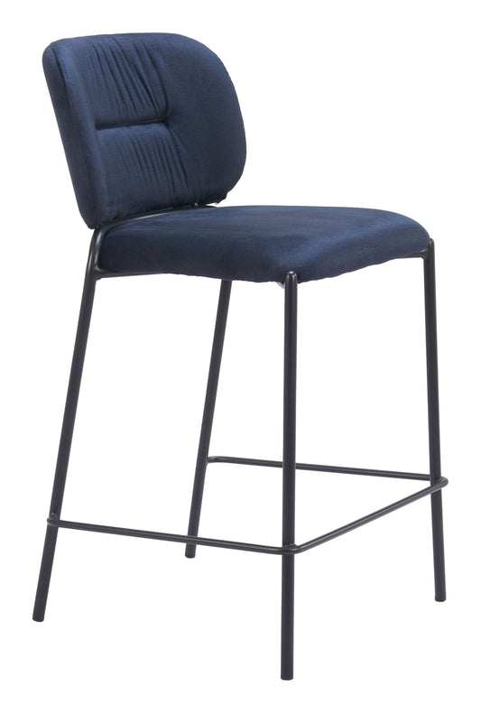 Plat Counter Stool (Set of 2) Blue – Stylish and Comfortable Blue Counter Stools for Modern Kitchens or Bars