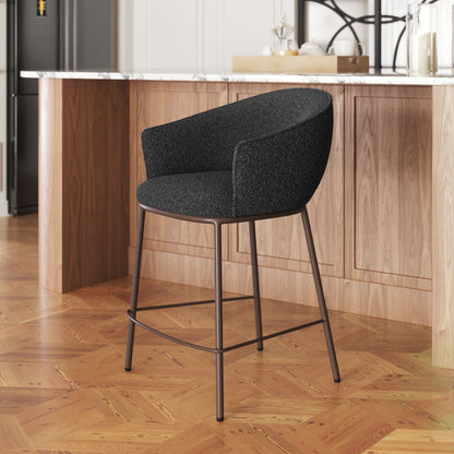 Essen Counter Stool - Black & Bronze Elegant and Stylish Counter Stool for Contemporary Kitchens and Dining Spaces