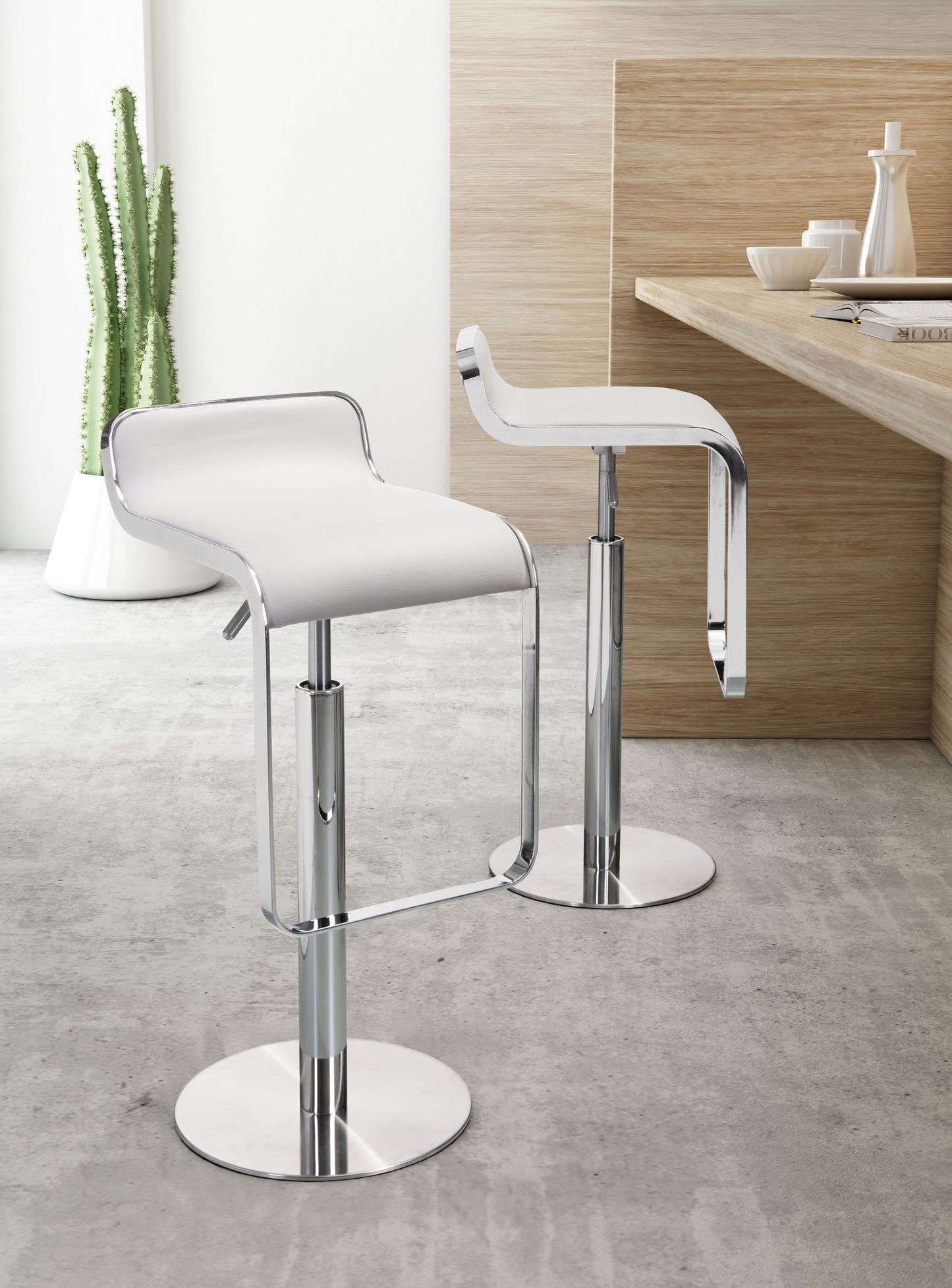 Equino Barstool White - Sleek & Modern Barstool with a Clean White Finish for a Contemporary, Stylish Look